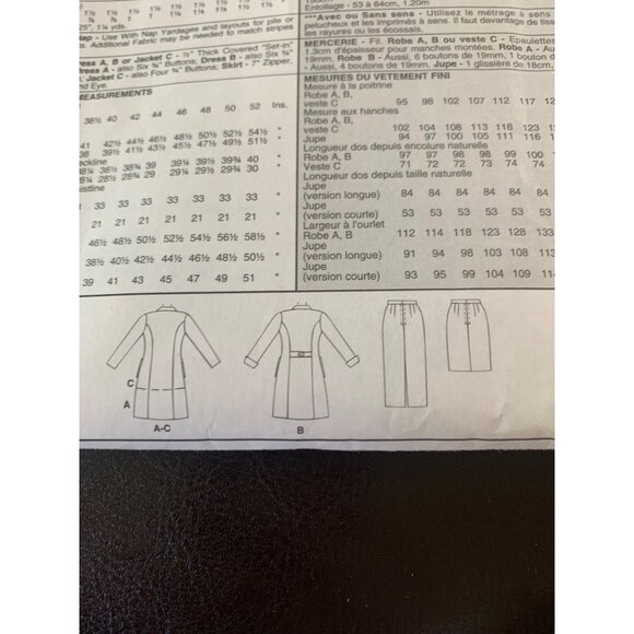 McCall's Misses Dress Coat Skirt Sewing Pattern Sz  8 - 12 8971 - Uncut - Picture 6 of 9